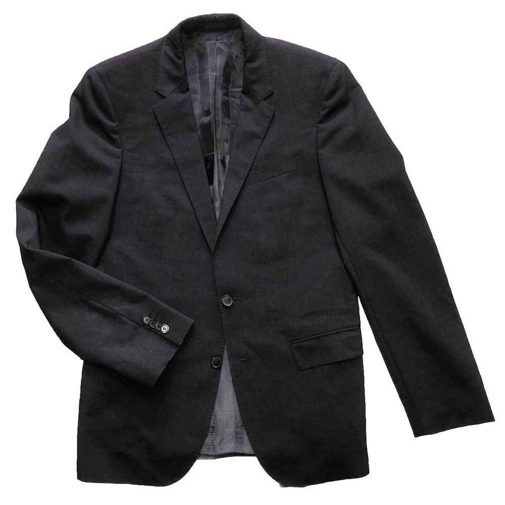 Hugo Boss Blazer Men's 38 L Gray Halsey/Merrill Virgin Wool Jacket‎ Stretch
